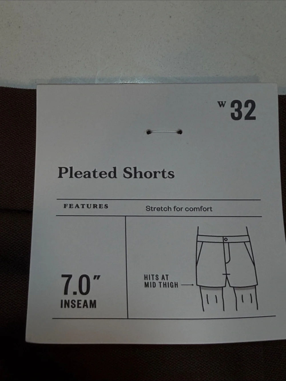 Goodfellow & Co Brown Flat-Front Men's Shorts
